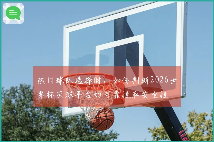 热门球队选择时，如何判断2026世界杯买球平台的可靠性和安全性